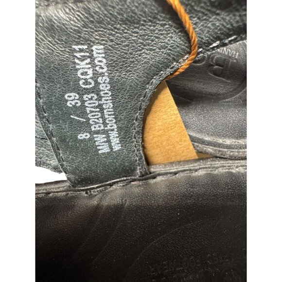 Born Womens MCarrine Black Leather‎ Wedge Sandals NWB - Picture 9 of 10